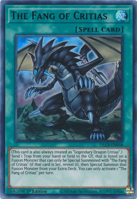 1st Edition, Dragons of Legend: The Complete Series, Normal Spell, Spell, Ultra Rare The Fang of Critias (Purple) [DLCS-EN058] Ultra Rare - Trading Card World