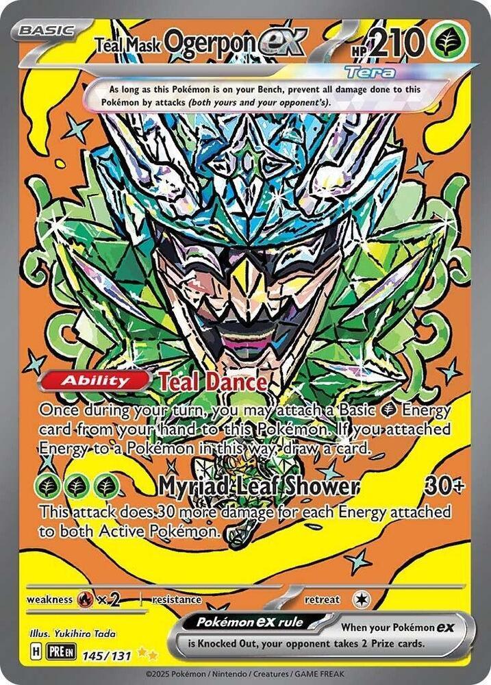 Scarlet & Violet: Prismatic Evolutions Teal Mask Ogerpon ex (145/131) [Scarlet & Violet: Prismatic Evolutions] - Trading Card World