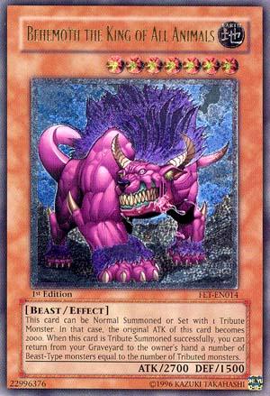 1st Edition, Beast, Earth, Effect Monster, Flaming Eternity, Ultimate Rare, Unlimited Behemoth the King of All Animals [FET-EN014] Ultimate Rare - Trading Card World