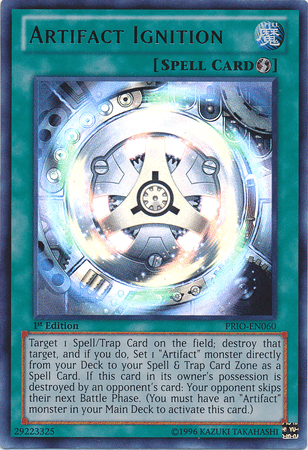 1st Edition, Primal Origin, Quick Play Spell, Spell, Ultra Rare, Unlimited Artifact Ignition [PRIO-EN060] Ultra Rare - Trading Card World