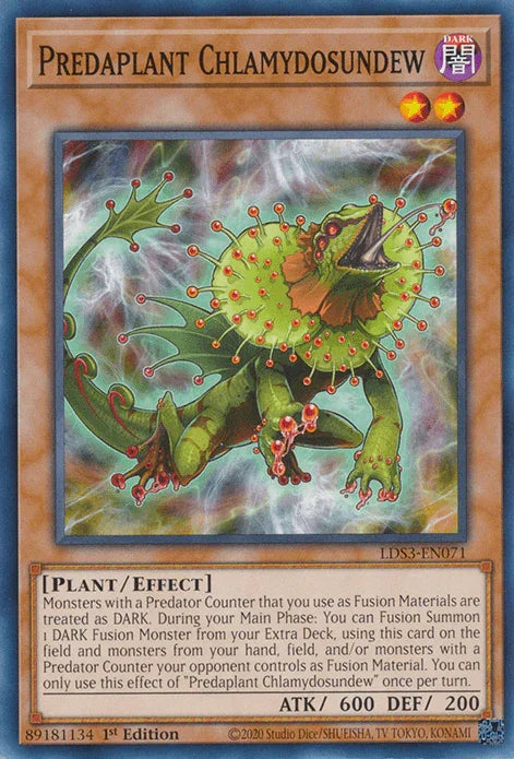 1st Edition, Common, Dark, Effect Monster, Legendary Duelists: Season 3, Plant Predaplant Chlamydosundew [LDS3-EN071] Common - Trading Card World