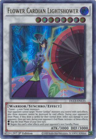 1st Edition, Dark, Dragons of Legend: The Complete Series, Synchro/Effect Monster, Ultra Rare, Warrior Flower Cardian Lightshower (Purple) [DLCS-EN135] Ultra Rare - Trading Card World
