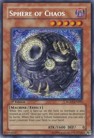 1st Edition, Dark, Effect Monster, Machine, Raging Battle, Secret Rare, Unlimited Sphere of Chaos [RGBT-EN093] Secret Rare - Trading Card World