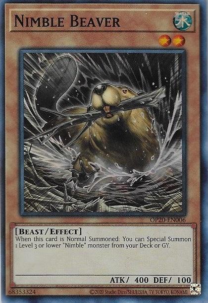 Beast, Effect Monster, OTS Tournament Pack 20, Super Rare, Unlimited, Water Nimble Beaver [OP20-EN006] Super Rare - Trading Card World
