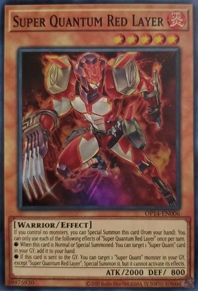 Effect Monster, Fire, OTS Tournament Pack 14, Super Rare, Unlimited, Warrior Super Quantum Red Layer [OP14-EN006] Super Rare - Trading Card World