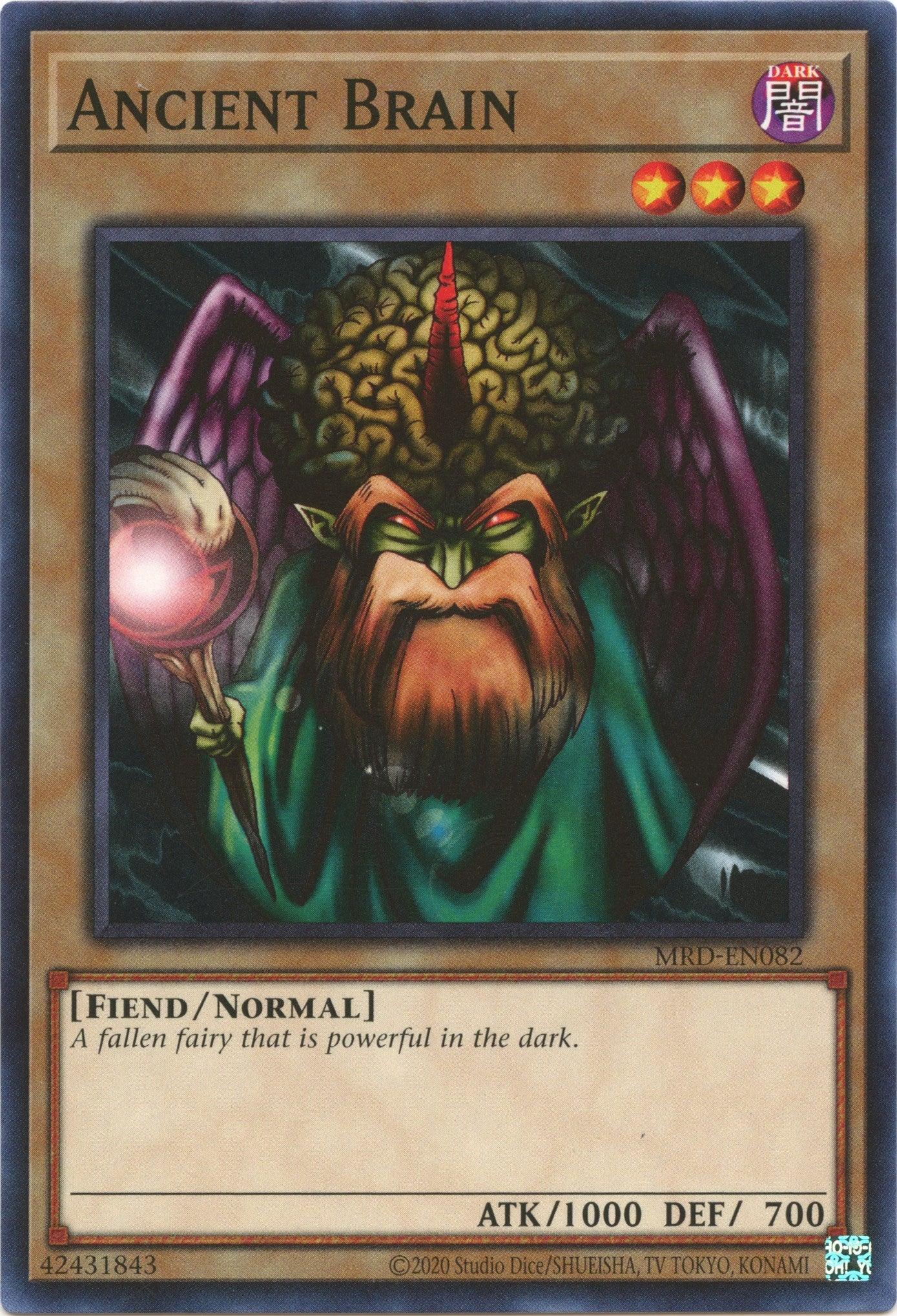 Common, Dark, Fiend, Metal Raiders (25th Anniversary Edition), Normal Monster, Unlimited Ancient Brain (25th Anniversary) [MRD-EN082] Common - Trading Card World