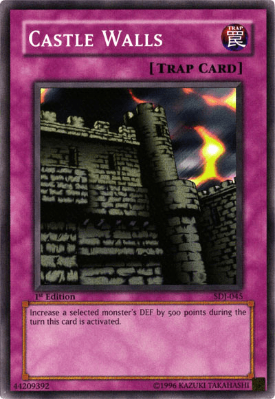1st Edition, Common, Normal Trap, Starter Deck: Joey, Trap, Unlimited Castle Walls [SDJ-045] Common - Trading Card World