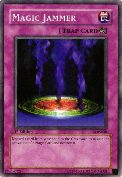 1st Edition, Common, Counter Trap, Starter Deck: Pegasus, Trap, Unlimited Magic Jammer [SDP-048] Common - Trading Card World