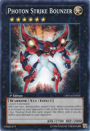 1st Edition, Light, Star Pack 2014, Starfoil Rare, Warrior, Xyz/Effect Monster Photon Strike Bounzer [SP14-EN024] Starfoil Rare - Trading Card World