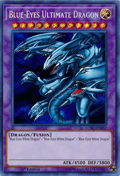 1st Edition, Dragon, Fusion Monster, Legendary Collection Kaiba, Light, Secret Rare, Unlimited Blue-Eyes Ultimate Dragon [LCKC-EN057] Secret Rare - Trading Card World