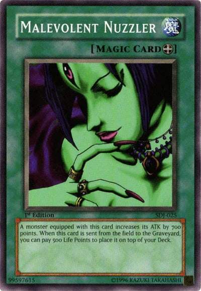 1st Edition, Common, Equip Spell, Spell, Starter Deck: Joey, Unlimited Malevolent Nuzzler [SDJ-025] Common - Trading Card World