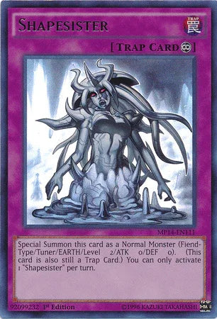 1st Edition, 2014 Mega-Tins Mega Pack, Continuous Trap, Trap, Ultra Rare Shapesister [MP14-EN111] Ultra Rare - Trading Card World