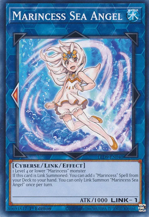 1st Edition, Common, Cyberse, Legendary Duelists: Duels From the Deep, Link/Effect Monster, Water Marincess Sea Angel [LED9-EN040] Common - Trading Card World