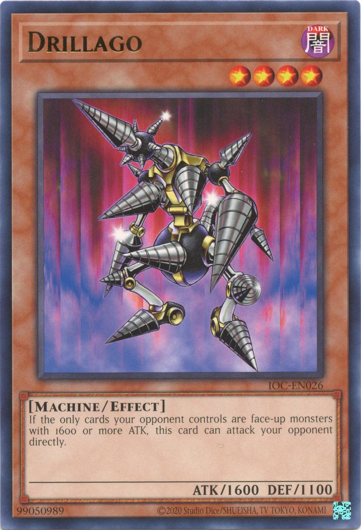 Dark, Effect Monster, Invasion of Chaos (25th Anniversary Edition), Machine, Rare, Unlimited Drillago (25th Anniversary) [IOC-EN026] Rare - Trading Card World