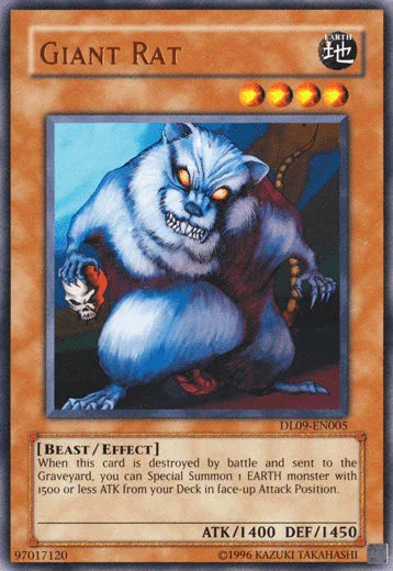 Beast, Duelist League Promo, Earth, Effect Monster, Rare, Unlimited Giant Rat (Bronze) [DL09-EN005] Rare - Trading Card World