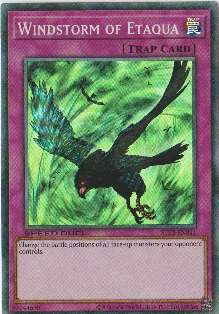 Normal Trap, Speed Duel: Tournament Pack 3, Super Rare, Trap, Unlimited Windstorm of Etaqua [STP3-EN011] Super Rare - Trading Card World