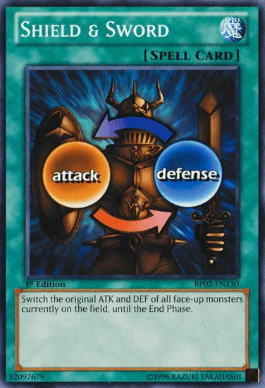 1st Edition, Battle Pack 2: War of the Giants, Common, Normal Spell, Spell, Unlimited Shield & Sword [BP02-EN130] Common - Trading Card World