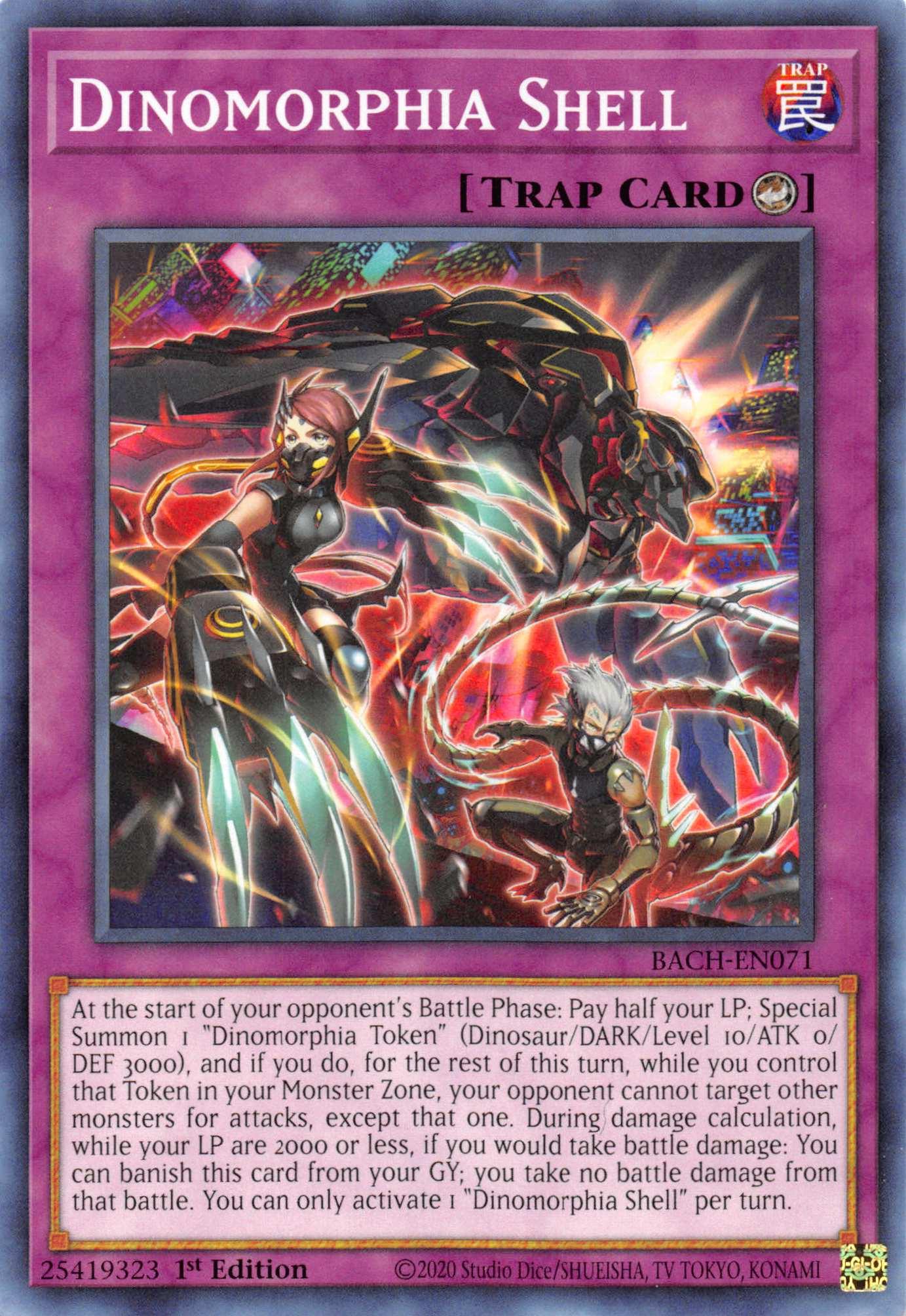 1st Edition, Battle of Chaos, Common, Counter Trap, Trap Dinomorphia Shell [BACH-EN071] Common - Trading Card World