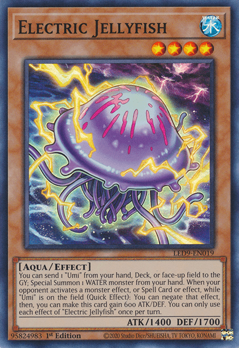 1st Edition, Aqua, Effect Monster, Legendary Duelists: Duels From the Deep, Super Rare, Water Electric Jellyfish [LED9-EN019] Super Rare - Trading Card World