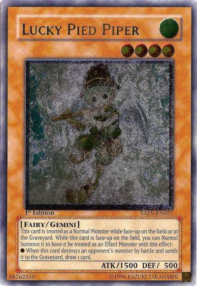 1st Edition, Fairy, Gemini Monster, Tactical Evolution, Ultimate Rare, Unlimited, Wind Lucky Pied Piper [TAEV-EN021] Ultimate Rare - Trading Card World