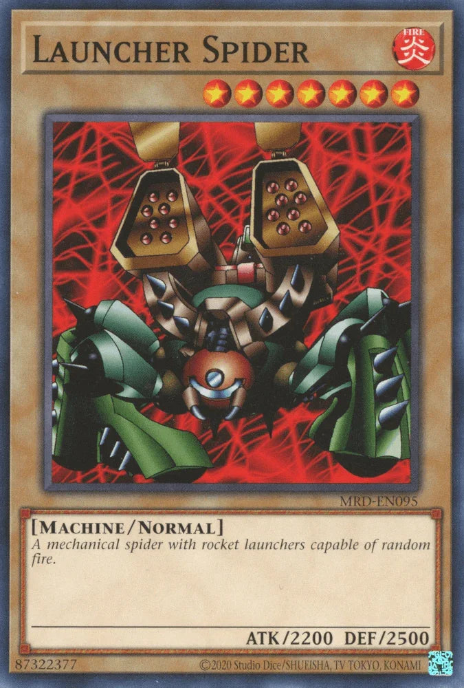 Common, Fire, Machine, Metal Raiders (25th Anniversary Edition), Normal Monster, Unlimited Launcher Spider (25th Anniversary) [MRD-EN095] Common - Trading Card World