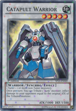 1st Edition, Earth, Star Pack 2013, Starfoil Rare, Synchro/Effect Monster, Unlimited, Warrior Catapult Warrior [SP13-EN049] Starfoil Rare - Trading Card World