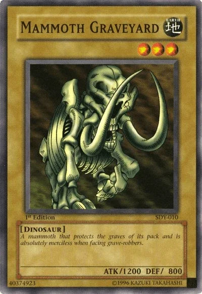 1st Edition, Common, Dinosaur, Earth, Normal Monster, Starter Deck: Yugi, Unlimited Mammoth Graveyard [SDY-010] Common - Trading Card World