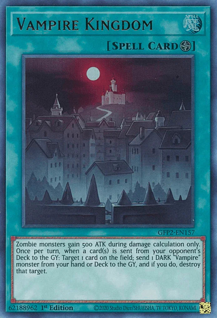 1st Edition, Field Spell, Ghosts From the Past: The 2nd Haunting, Spell, Ultra Rare Vampire Kingdom [GFP2-EN157] Ultra Rare - Trading Card World