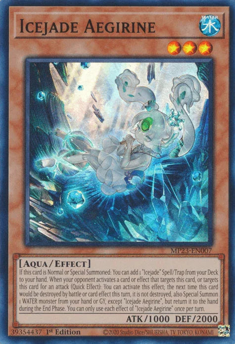 1st Edition, Aqua, Dueling Heroes Collectors Tin - Mega Pack (25th Anniversary Edition), Effect Monster, Super Rare, Water Icejade Aegirine [MP23-EN007] Super Rare - Trading Card World