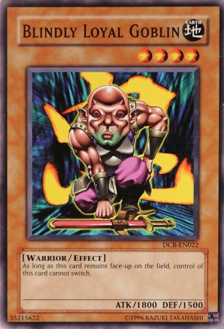 Common, Dark Crisis, Earth, Effect Monster, Unlimited, Warrior Blindly Loyal Goblin [DCR-EN022] Common - Trading Card World