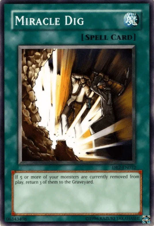 Common, Dark Beginning 2, Normal Spell, Spell, Unlimited Miracle Dig [DB2-EN032] Common - Trading Card World