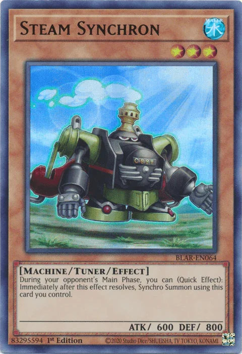 1st Edition, Battles of Legend: Armageddon, Machine, Tuner/Effect Monster, Ultra Rare, Water Steam Synchron [BLAR-EN064] Ultra Rare - Trading Card World