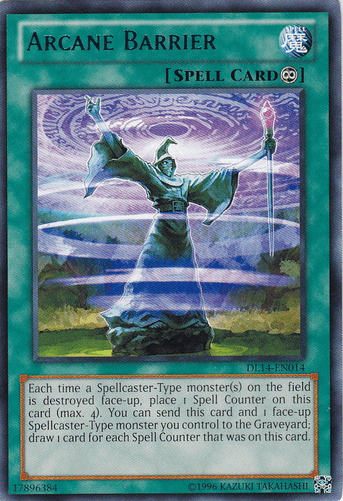 Continuous Spell, Duelist League Promo, Rare, Spell, Unlimited Arcane Barrier (Blue) [DL14-EN014] Rare - Trading Card World