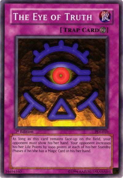 1st Edition, Common, Continuous Trap, Pharaoh's Servant, Trap, Unlimited The Eye of Truth [PSV-010] Common - Trading Card World