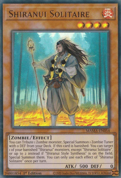1st Edition, Effect Monster, Fire, Magnificent Mavens, Ultra Rare, Zombie Shiranui Solitaire [MAMA-EN054] Ultra Rare - Trading Card World