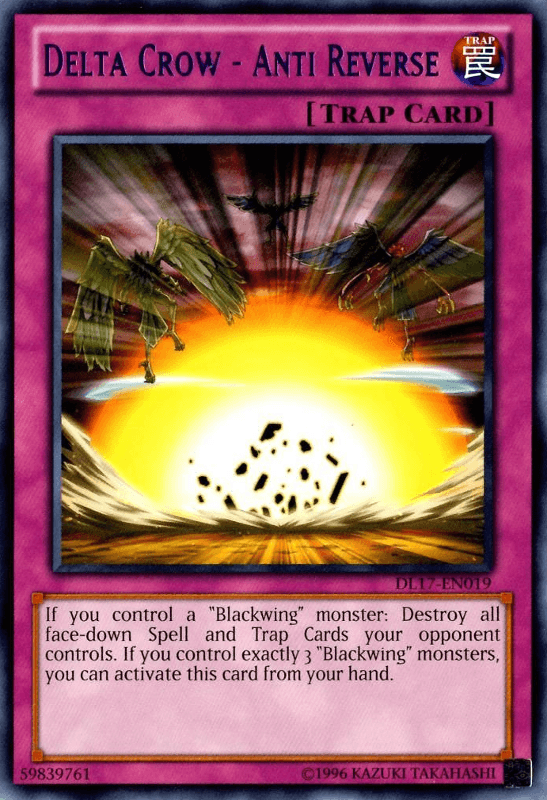 Duelist League Promo, Normal Trap, Rare, Trap, Unlimited Delta Crow - Anti Reverse (Purple) [DL17-EN019] Rare - Trading Card World