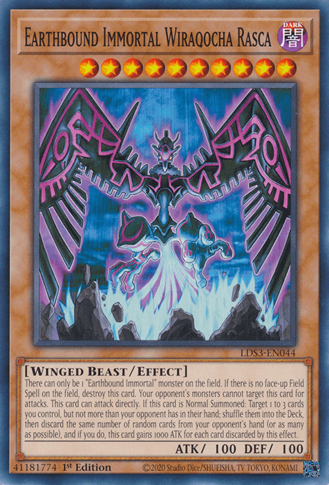 1st Edition, Common, Dark, Effect Monster, Legendary Duelists: Season 3, Winged Beast Earthbound Immortal Wiraqocha Rasca [LDS3-EN044] Common - Trading Card World