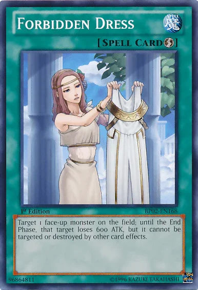 1st Edition, Battle Pack 2: War of the Giants, Mosaic Rare, Quick Play Spell, Spell, Unlimited Forbidden Dress [BP02-EN168] Mosaic Rare - Trading Card World