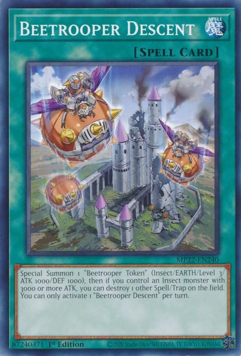 1st Edition, 2022 Tin of the Pharaoh's Gods, Common, Normal Spell, Spell Beetrooper Descent [MP22-EN240] Common - Trading Card World