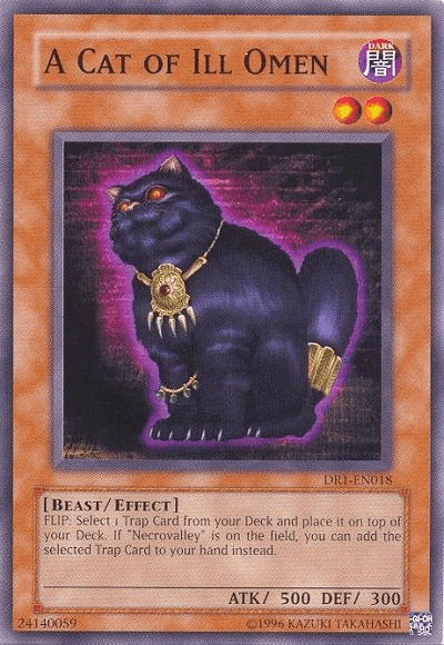 Beast, Common, Dark, Dark Revelation Volume 1, Effect Monster, Unlimited A Cat of Ill Omen [DR1-EN018] Common - Trading Card World