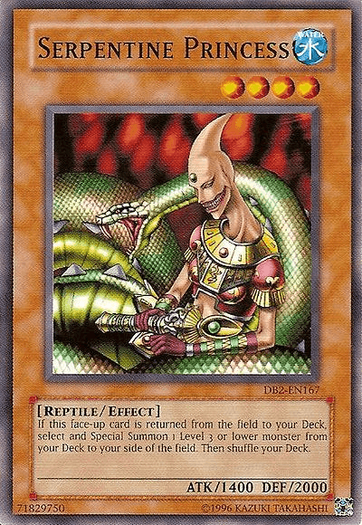 Common, Dark Beginning 2, Effect Monster, Reptile, Unlimited, Water Serpentine Princess [DB2-EN167] Common - Trading Card World