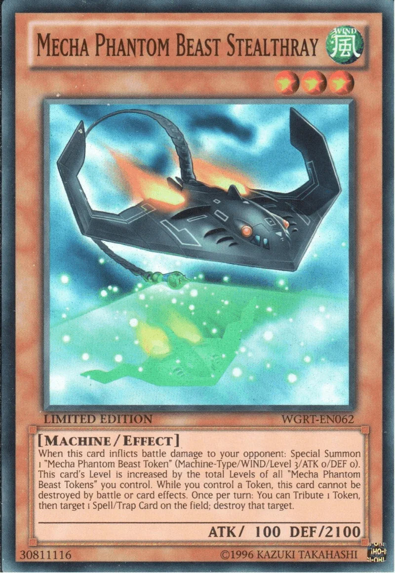 Battle Pack 2: War of the Giants Reinforcements, Effect Monster, Limited, Super Rare, Wind Mecha Phantom Beast Stealthray [WGRT-EN062] Super Rare - Trading Card World