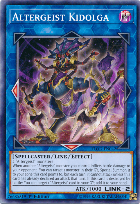 1st Edition, Common, Dark, Flames of Destruction, Link/Effect Monster, Spellcaster, Unlimited Altergeist Kidolga [FLOD-EN042] Common - Trading Card World