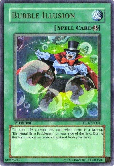 1st Edition, Duelist Pack 1: Jaden Yuki, Quick Play Spell, Spell, Ultra Rare, Unlimited Bubble Illusion [DP1-EN024] Ultra Rare - Trading Card World