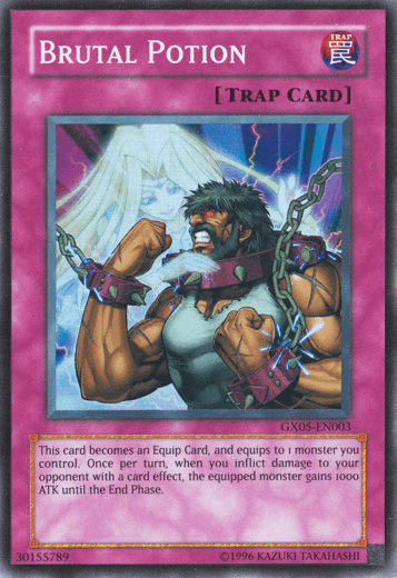 GX Tag Force Evolution Promo, Normal Trap, Super Rare, Trap, Unlimited Brutal Potion [GX05-EN003] Super Rare - Trading Card World