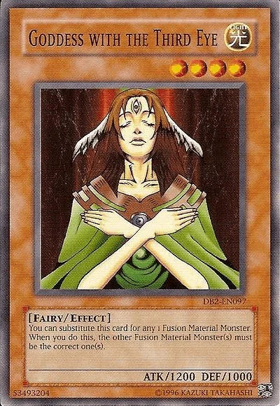 Common, Dark Beginning 2, Effect Monster, Fairy, Light, Unlimited Goddess with the Third Eye [DB2-EN097] Common - Trading Card World