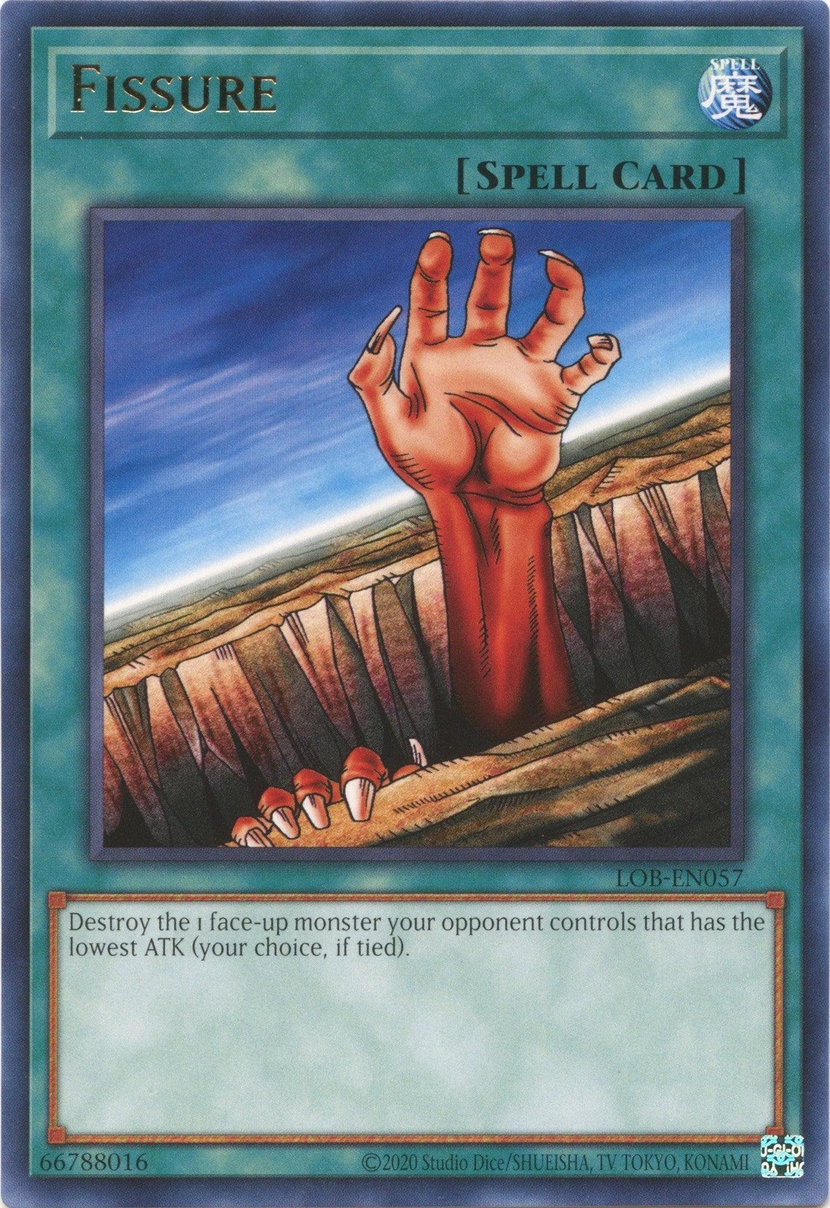 Legend of Blue Eyes White Dragon (25th Anniversary Edition), Normal Spell, Rare, Spell, Unlimited Fissure (25th Anniversary) [LOB-EN057] Rare - Trading Card World