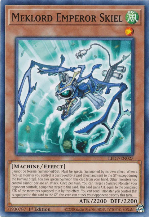 1st Edition, Common, Effect Monster, Legendary Duelists: Rage of Ra, Machine, Unlimited, Wind Meklord Emperor Skiel [LED7-EN025] Common - Trading Card World