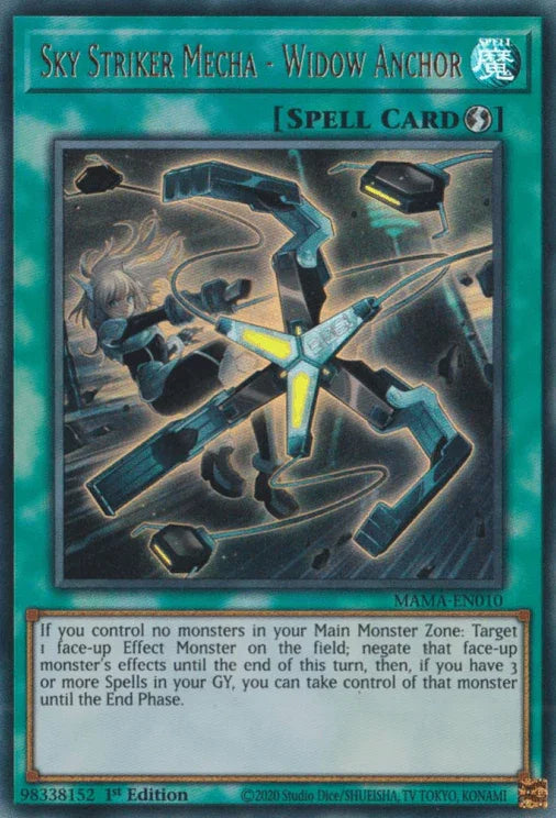 1st Edition, Magnificent Mavens, Quick-Play Spell, Spell, Ultra Rare Sky Striker Mecha - Widow Anchor [MAMA-EN010] Ultra Rare - Trading Card World