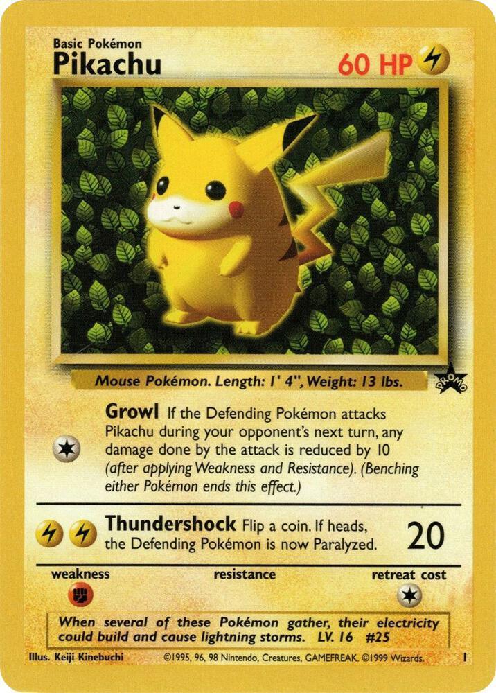 Wizards of the Coast: Black Star Promos Pikachu (1) (Promo) [Wizards of the Coast: Black Star Promos] - Trading Card World